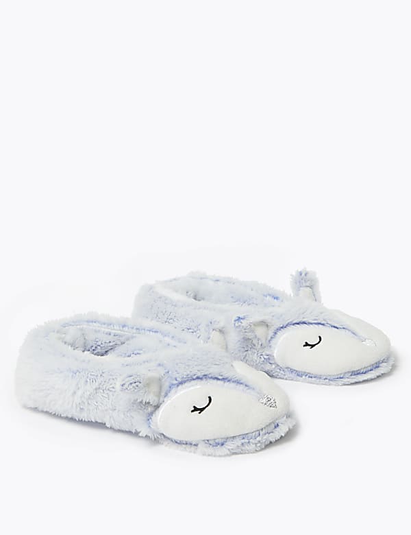 Fleece Lined Arctic Fox Slipper Socks