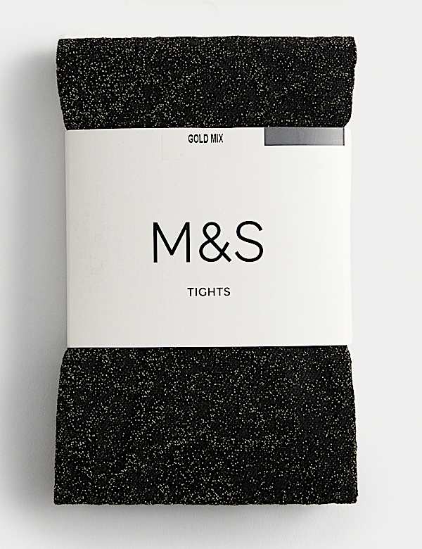 All Over Glitter Opaque Tights - TW