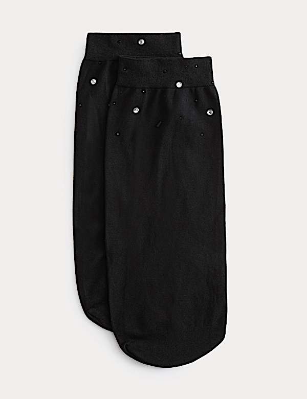 גרבי קרסול בעיטור קריסטלים - IL