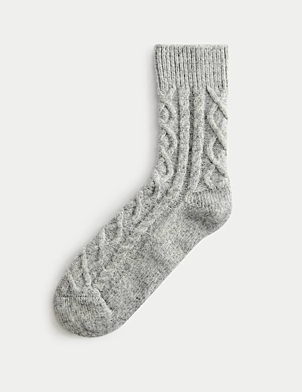 Cable Knit Ankle High Socks - AU