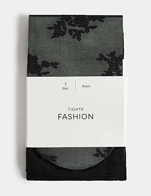 Floral Mesh Tights - IL