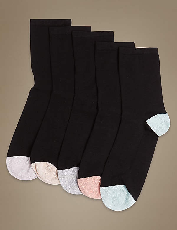 5 Pair Pack Ankle High Socks