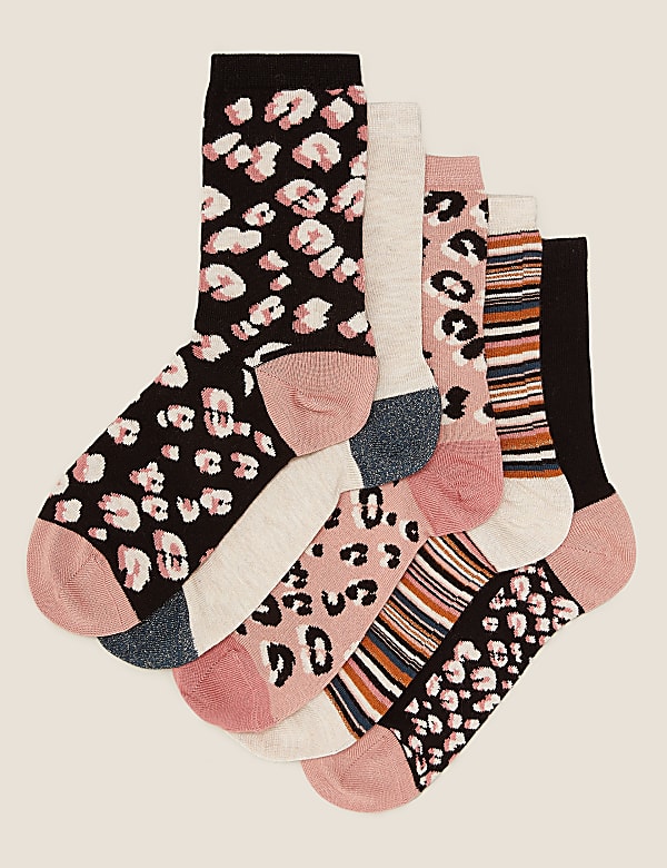 5pk Seamless Ankle High Socks