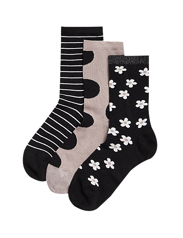 3pk Sumptuously Soft™ Ankle High Socks