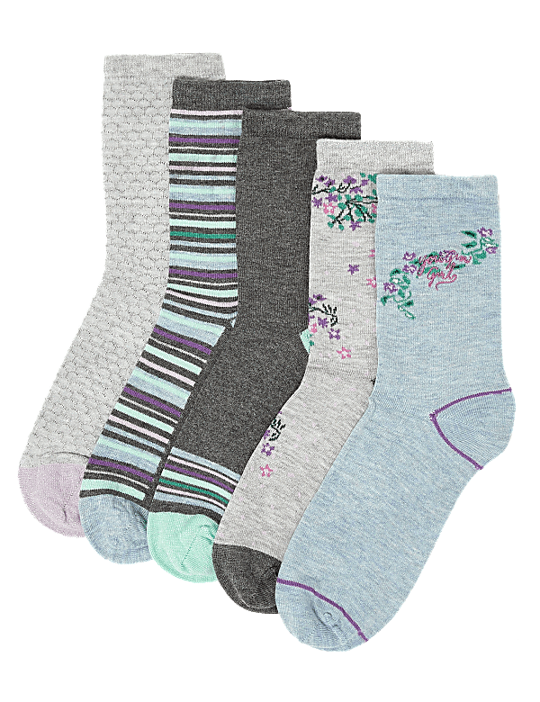 5 Pack Sumptuously Soft™ Ankle High Socks