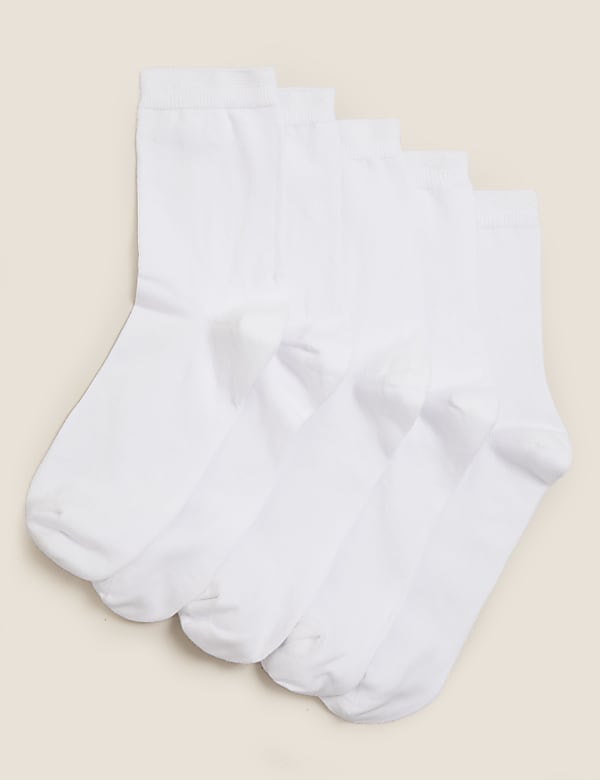 5pk Cotton Rich Ankle High Socks