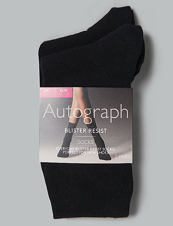 2pk Blister Resist Ankle High Socks