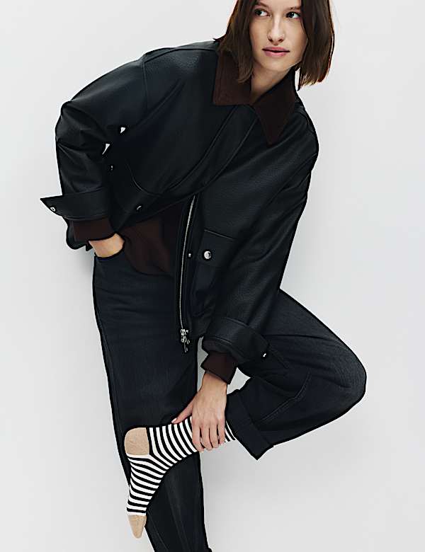 2pk Rayon Striped Crew Socks - DE