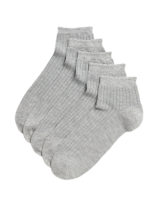 5pk Seamless Toes Anklets