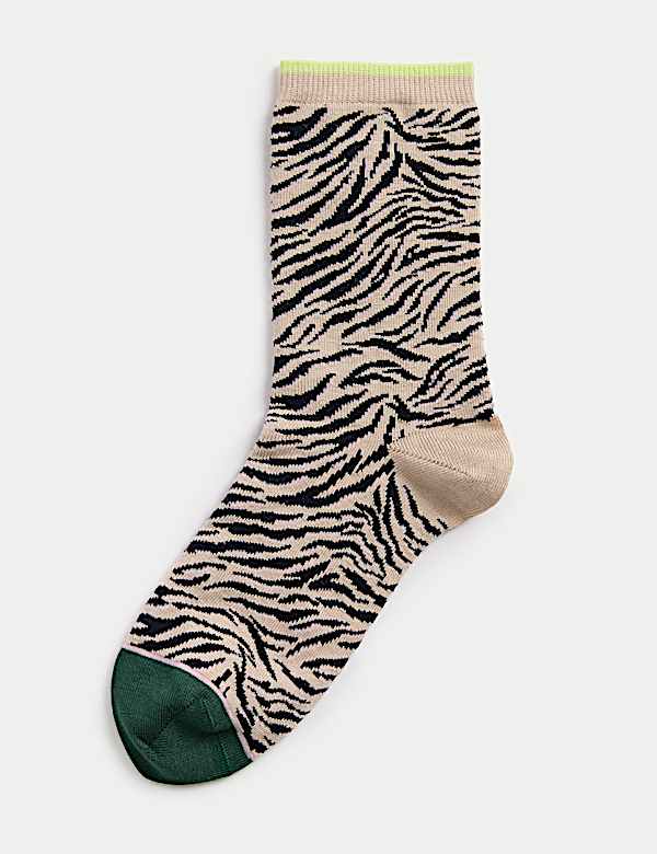 Sumptuously Soft™ Animal Ankle High Socks - GR