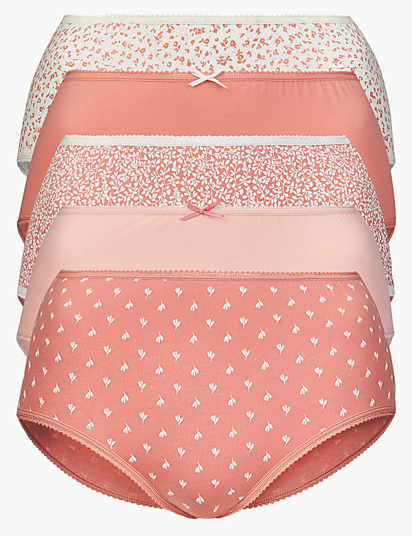 5 Pack Pure Cotton Midi Knickers