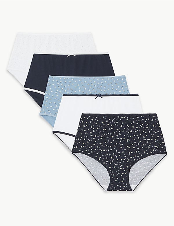 5 Pack Pure Cotton Full Briefs