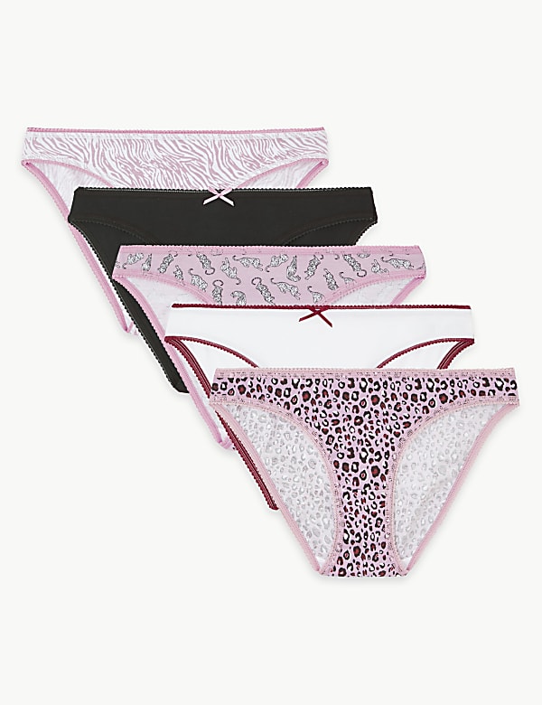 5 Pack Cotton Rich Bikini Knickers