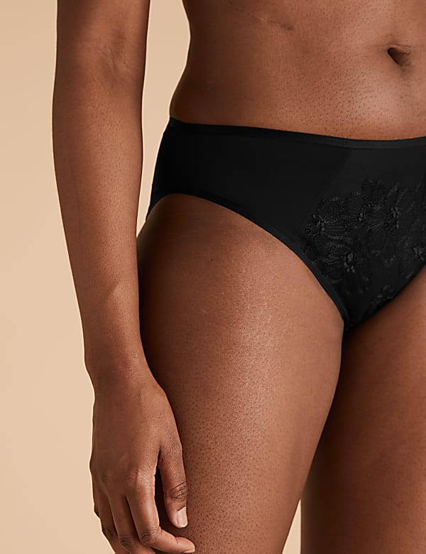 Embrace Embroidered High Leg Knicker