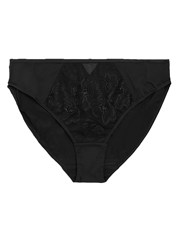Embrace Embroidered High Leg Knicker