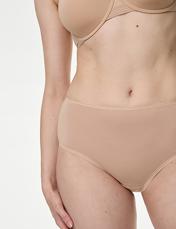 5 Pack Cotton Mix Plain Skinny Fit Knicker