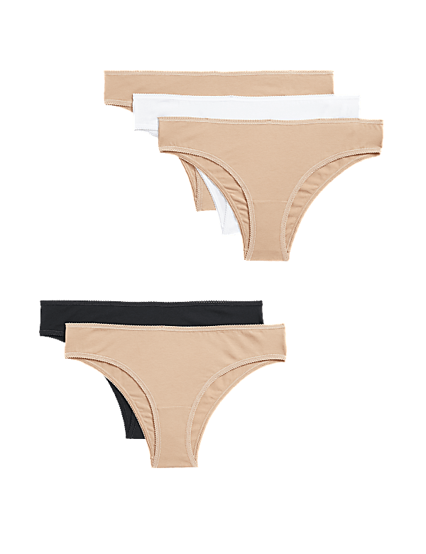 5pk Cotton Rich Brazilian Panty