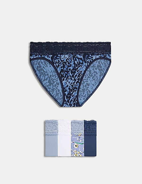 Pack of 5 Cotton Mix Lace Knickers