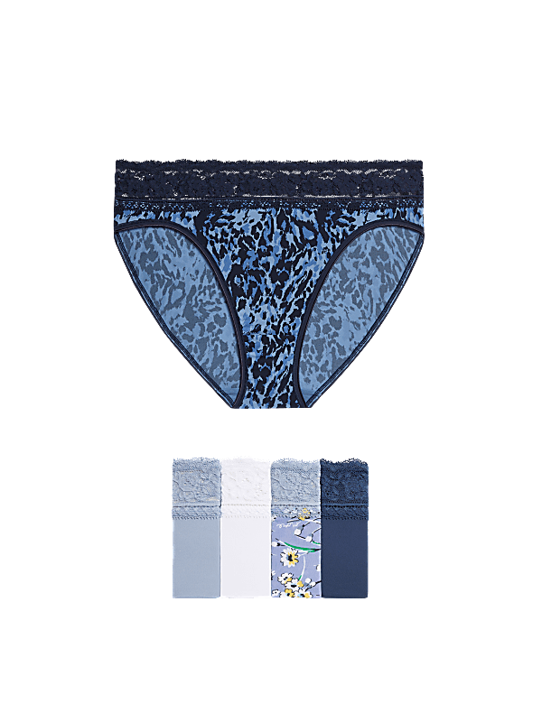 Pack of 5 Cotton Mix Lace Knickers