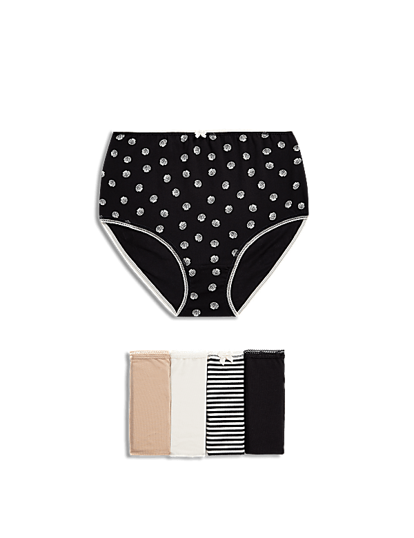 Pack of 5 Monotone Lace Trim Knickers