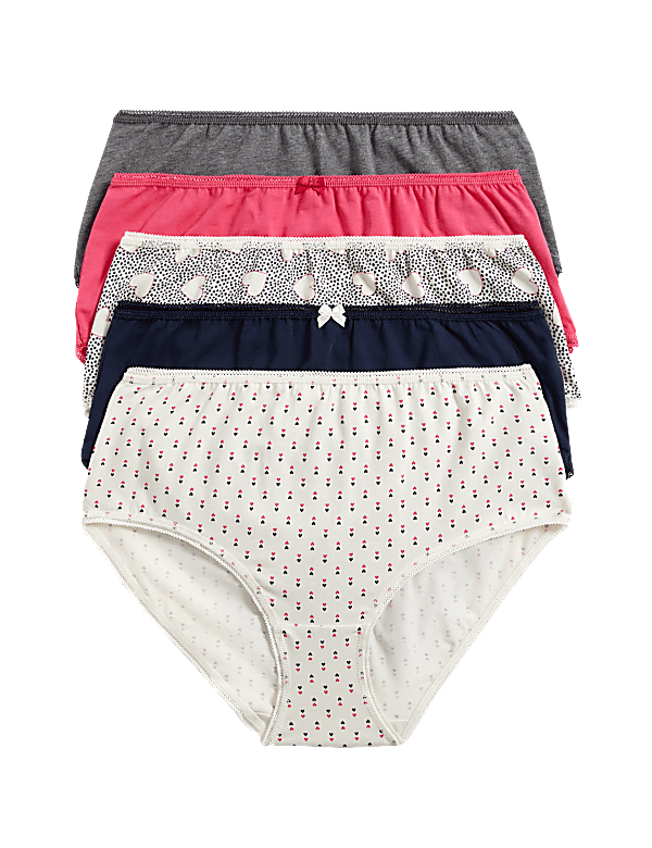 Pack 5 Cotton Mix Knickers
