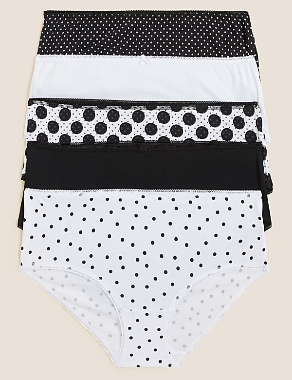 Pack 5 Cotton Mix Knickers
