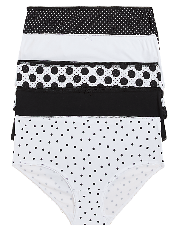 Pack 5 Cotton Mix Knickers