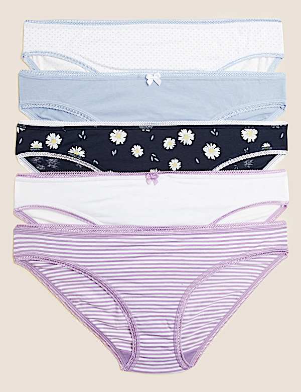 Pack 5 Cotton Mix Knickers