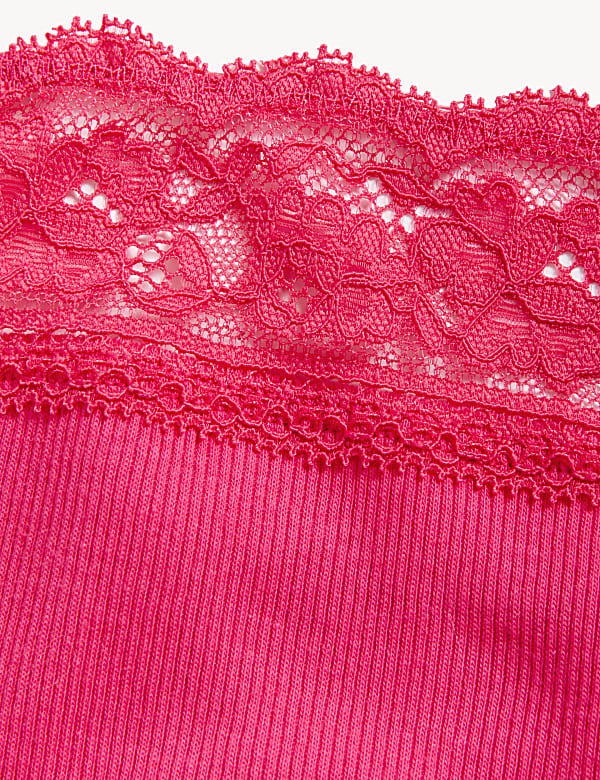 5PK LACE WAIST HIGH LEG