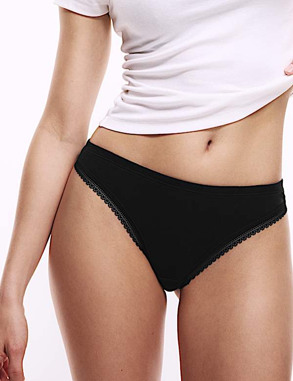 מארז 2 זוגות חוטיני מבד ריב עשיר בכותנה - IL