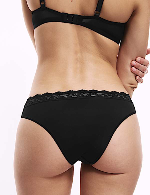 Lot de 2 tangas à bordures en dentelle - FR