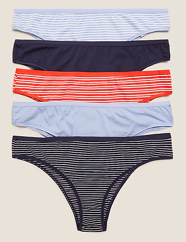 5pk Cotton Modal Brazilian Knickers