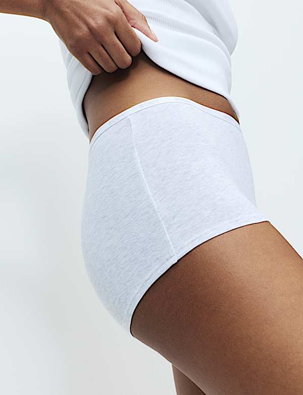 7 Pack Cotton Rich High Rise Knicker Shorts - BN