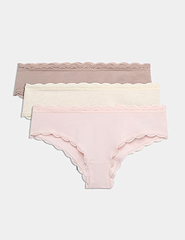 3pk Cotton Rich Hipster Knickers