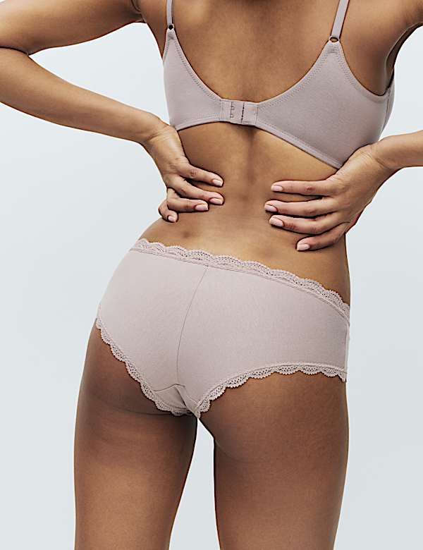 3pk Cotton Rich Hipster Knickers