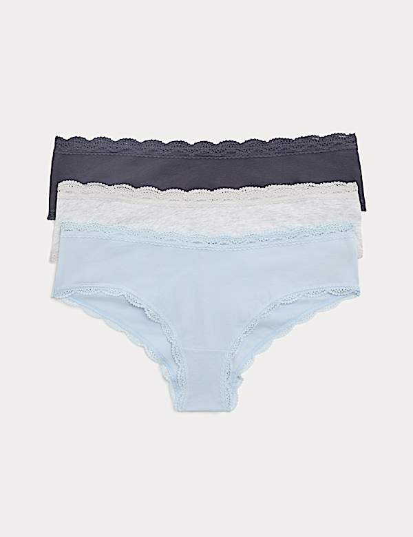 3pk Cotton Rich Hipster Knickers