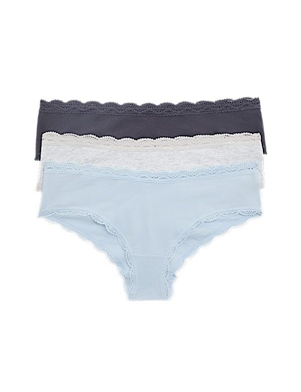 3pk Cotton Rich Hipster Knickers