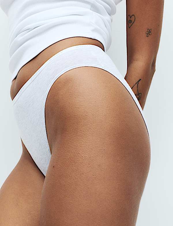 Pack de 7 braguitas de algod&oacute;n de corte alto - ES