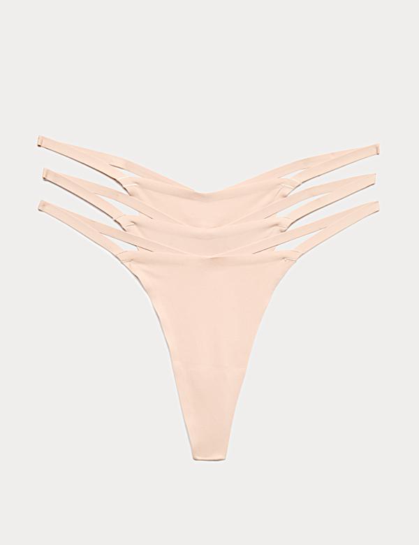 3 Pack Body Invisibles™ No VPL G-String Thongs | OPAL | Knickers | M&S US
