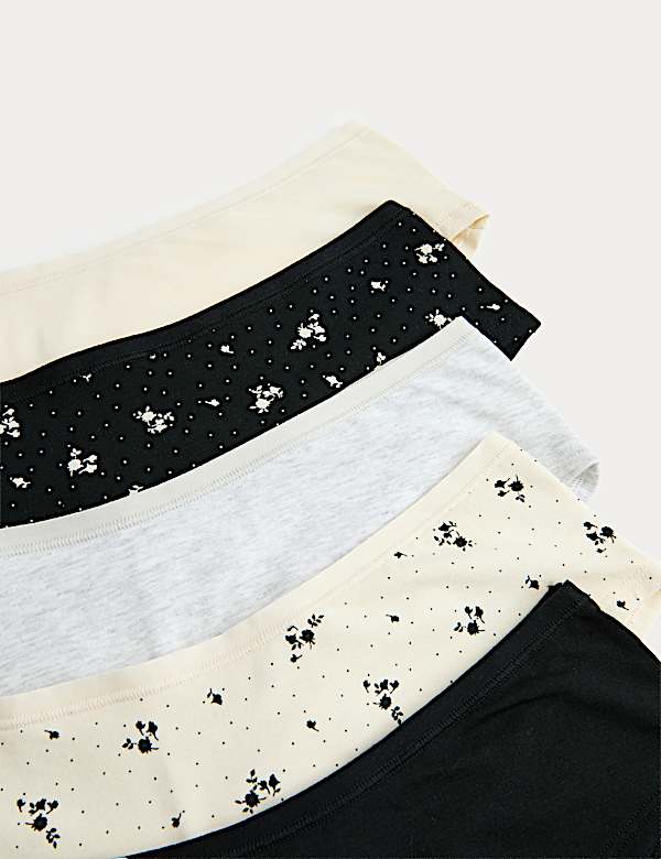 5 Pack Cotton Modal Hipster Knickers