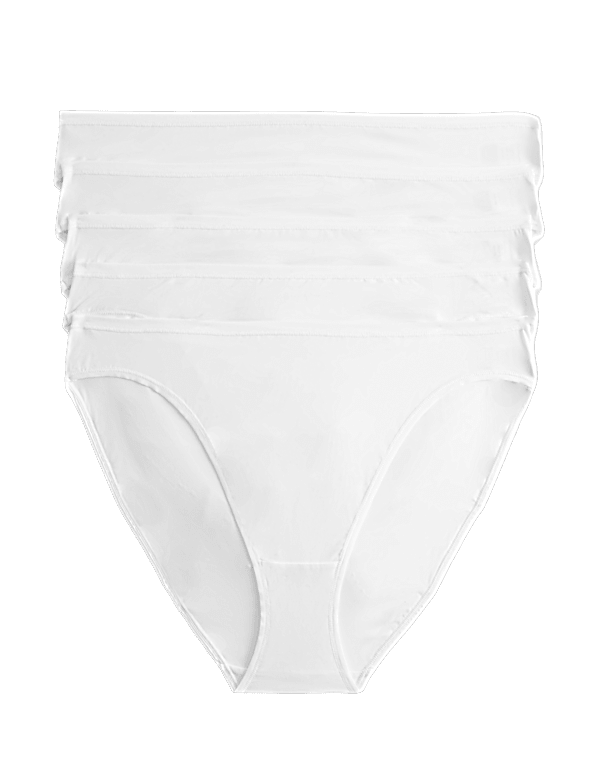 5pk Microfibre High Leg Knickers