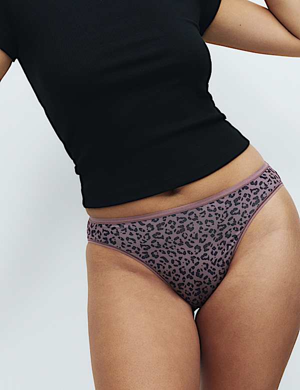 5pk Microfibre High Leg Knickers