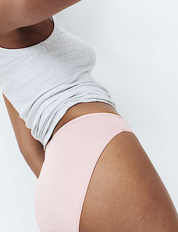 5pk Microfibre High Leg Knickers