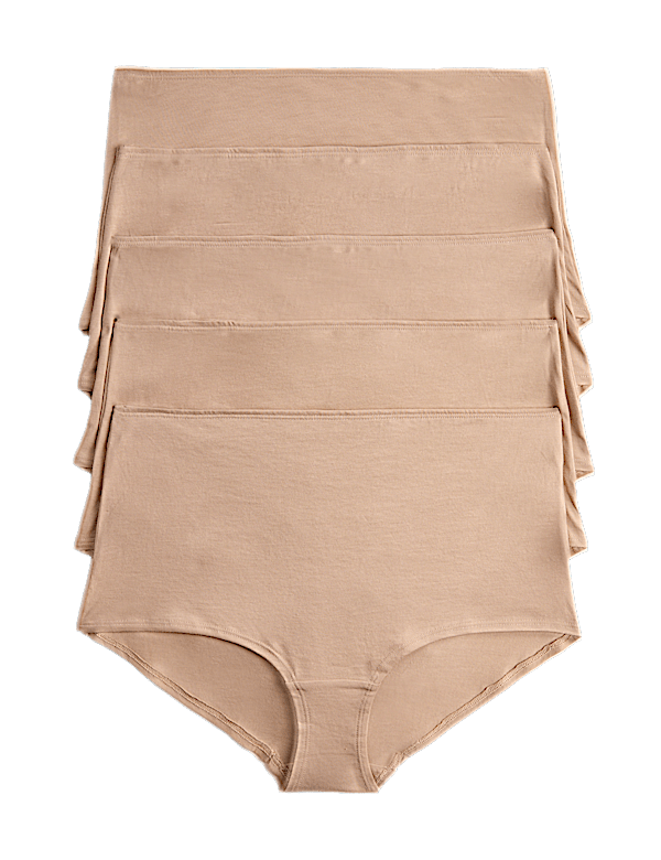 5 Pack Pure Cotton High Rise Knicker Shorts