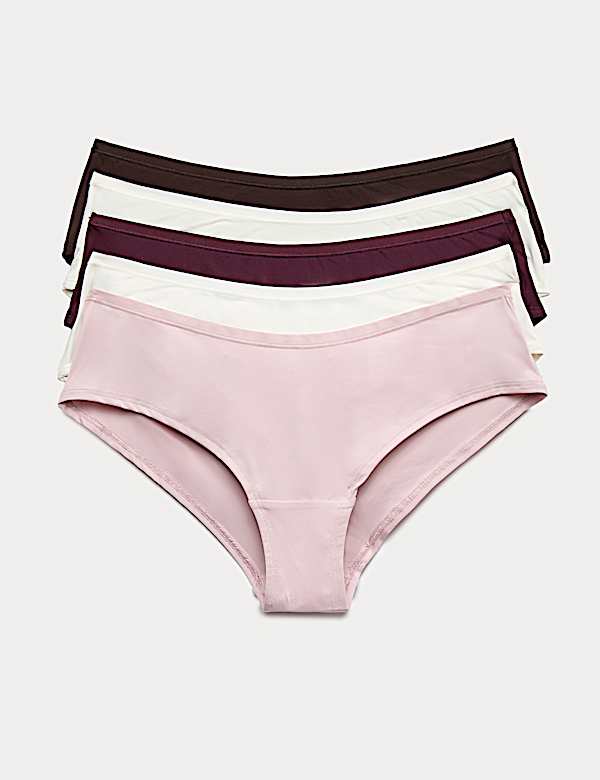 5 Pack Microfibre Hipster Knickers