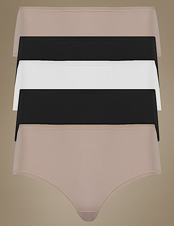 5pk No VPL Microfibre Low Rise Shorts