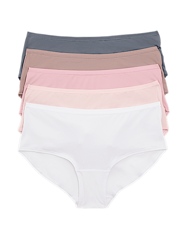 5pk No VPL Microfibre Low Rise Shorts