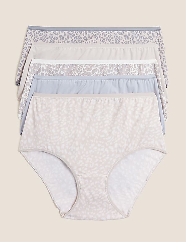 5pk No VPL Animal Print Midi Knickers