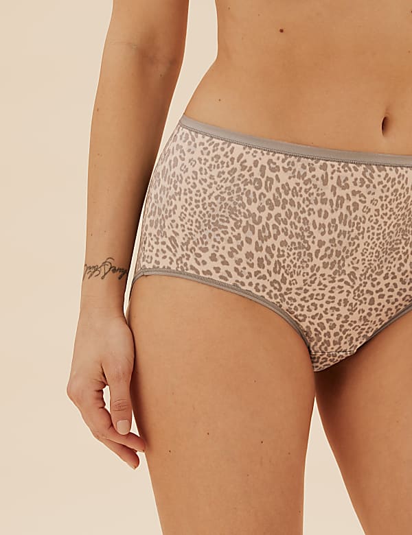 5pk No VPL Animal Print Midi Knickers
