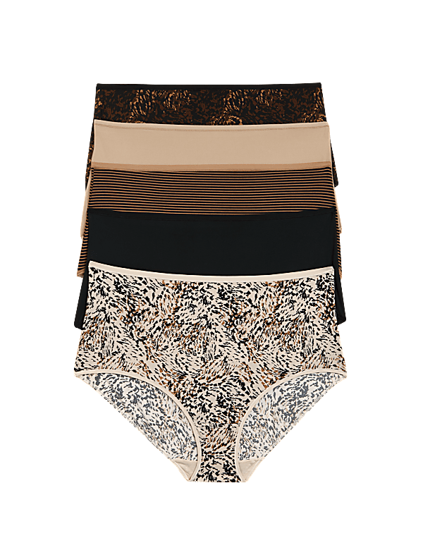 5pk No VPL Animal Print Full Briefs
